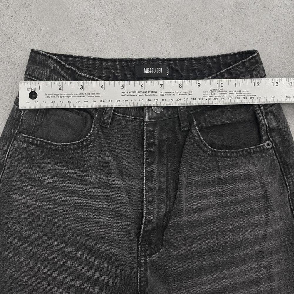 Missguided Washed Black Wide Leg Jeans US 4 - Picture 6 of 6